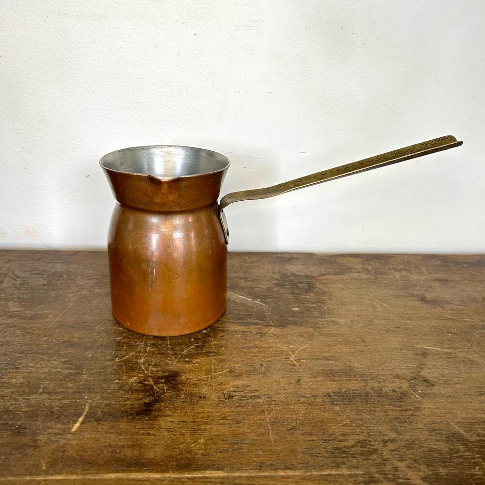 Vintage Copper Turkish Coffee Pot Cezve Mid-Century 1960s | Traditional Ibrik